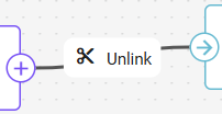 Selected connection highlighted for deletion