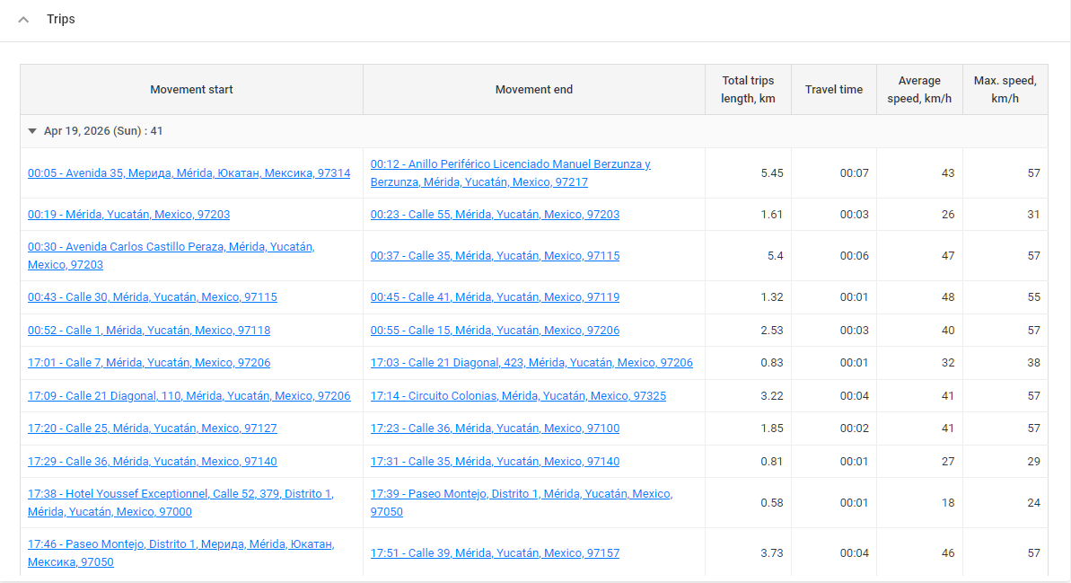 Trips report example